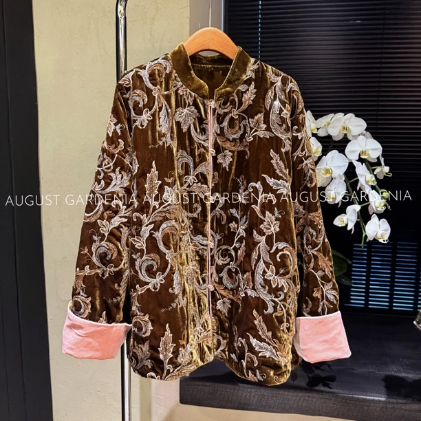 「兰心蕙质」丝绒刺绣外套