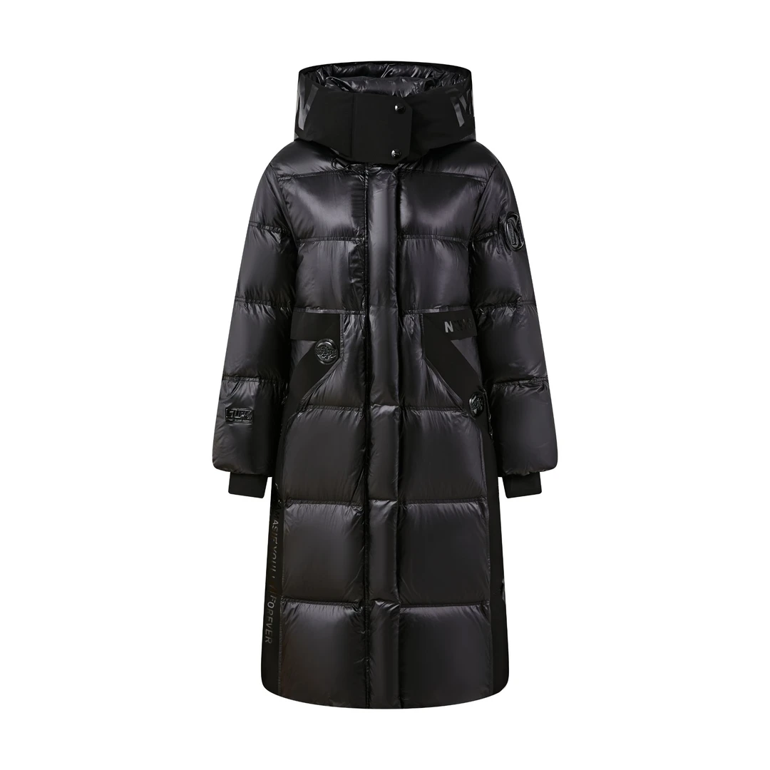 【 程总专属 】冬季长款黑色休闲宽松连帽加厚羽绒外套0212