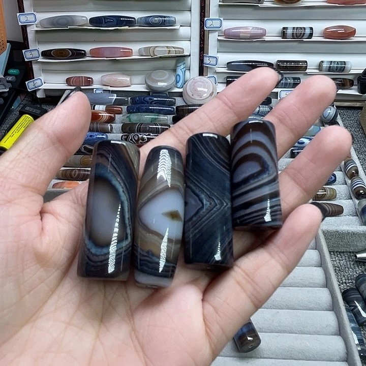 黑***串玛瑙/玉髓合金珠宝半成品