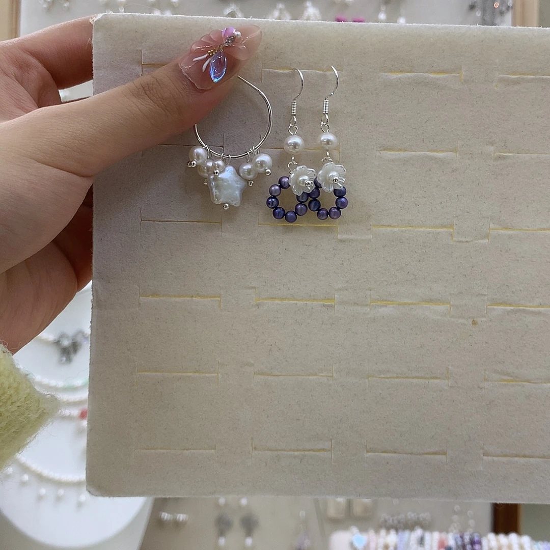 淡水珍珠耳饰银S925镶嵌