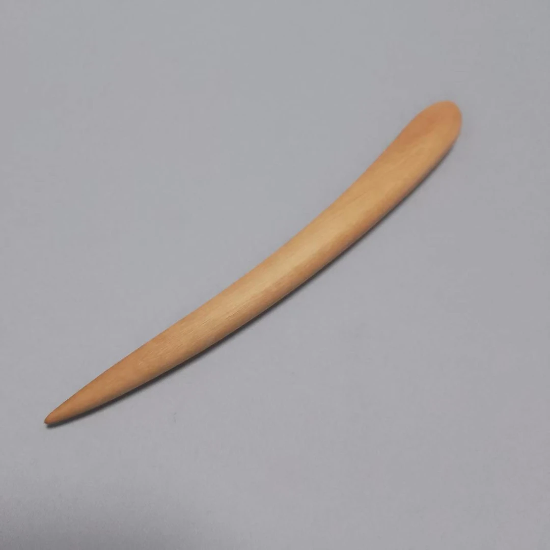 特色手工-原木原色桃木簪子.玄月.簪子