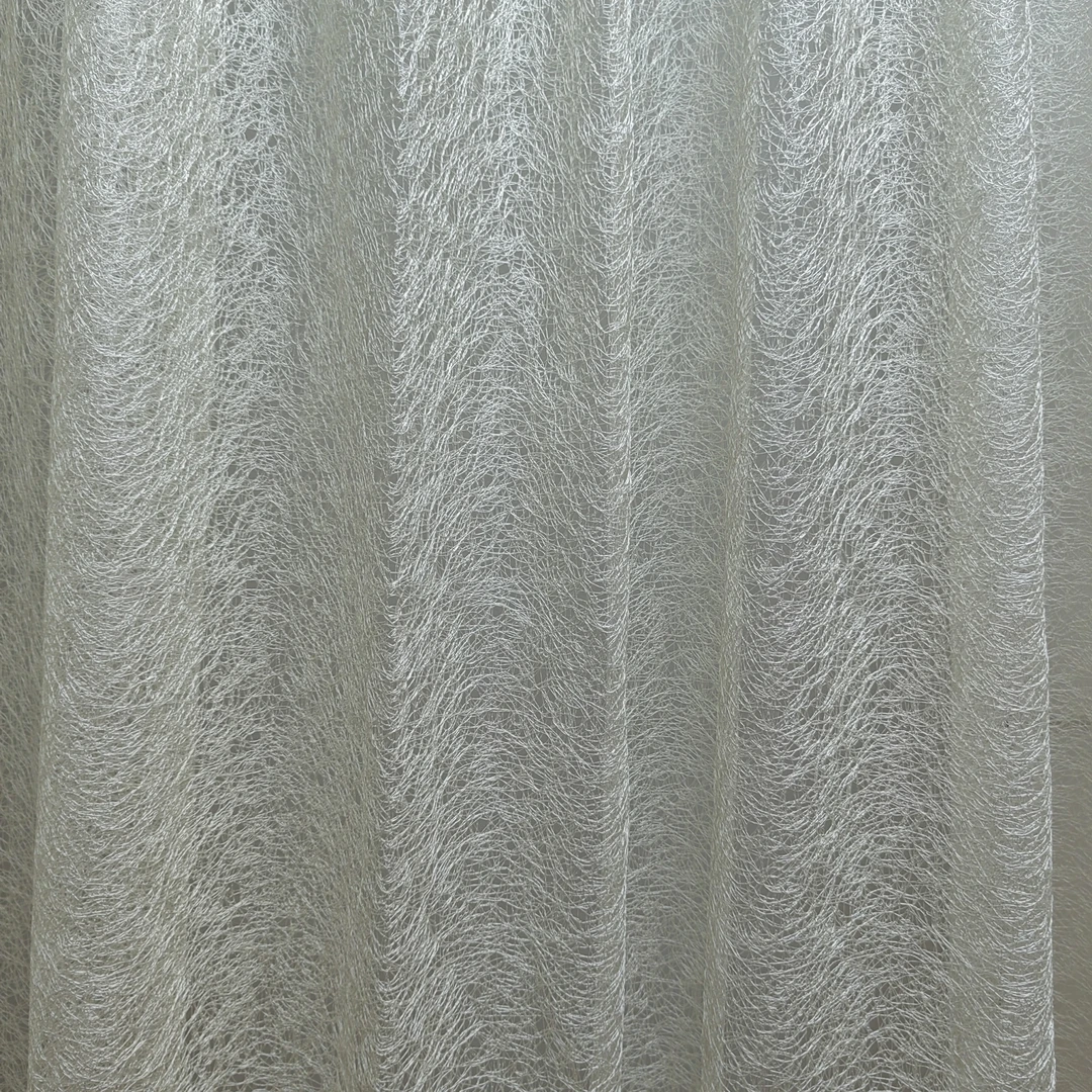 00035 成品鸟巢刺绣挂钩款小窗户阳光防晒纱帘8米高2.7米免费对开