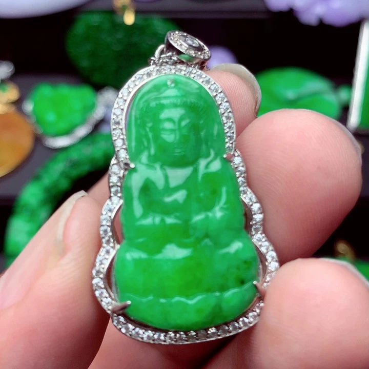 翡翠未镶嵌吊坠(不含链)