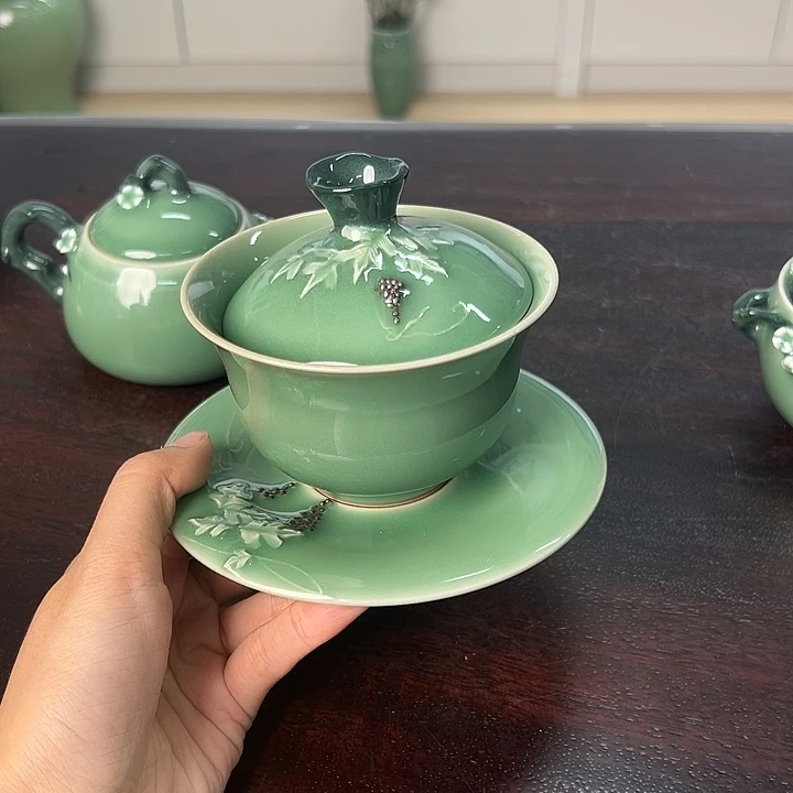 用***2龙泉云间青瓷小米茶器