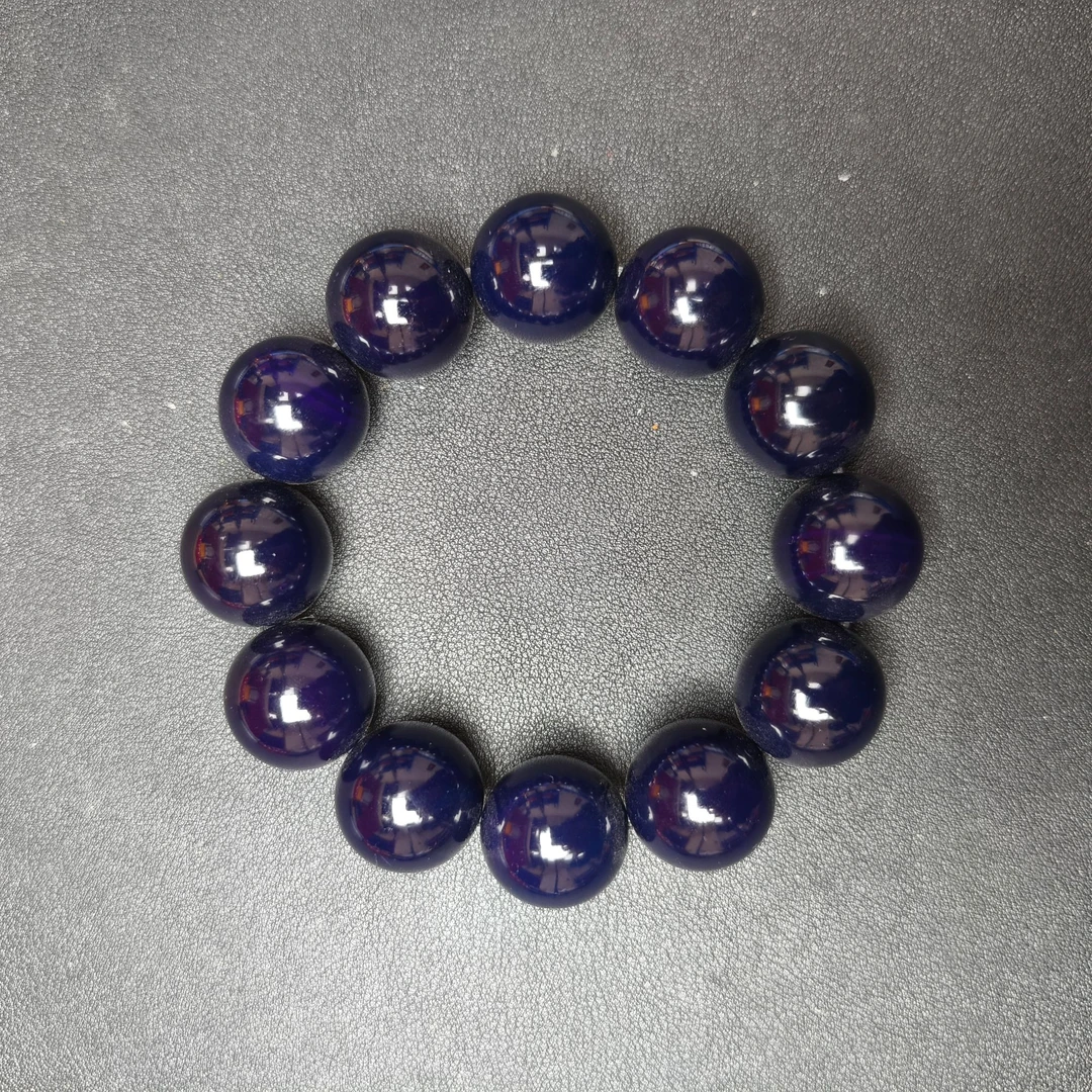 紫杉醇紫俱来圆珠手串卡20mm