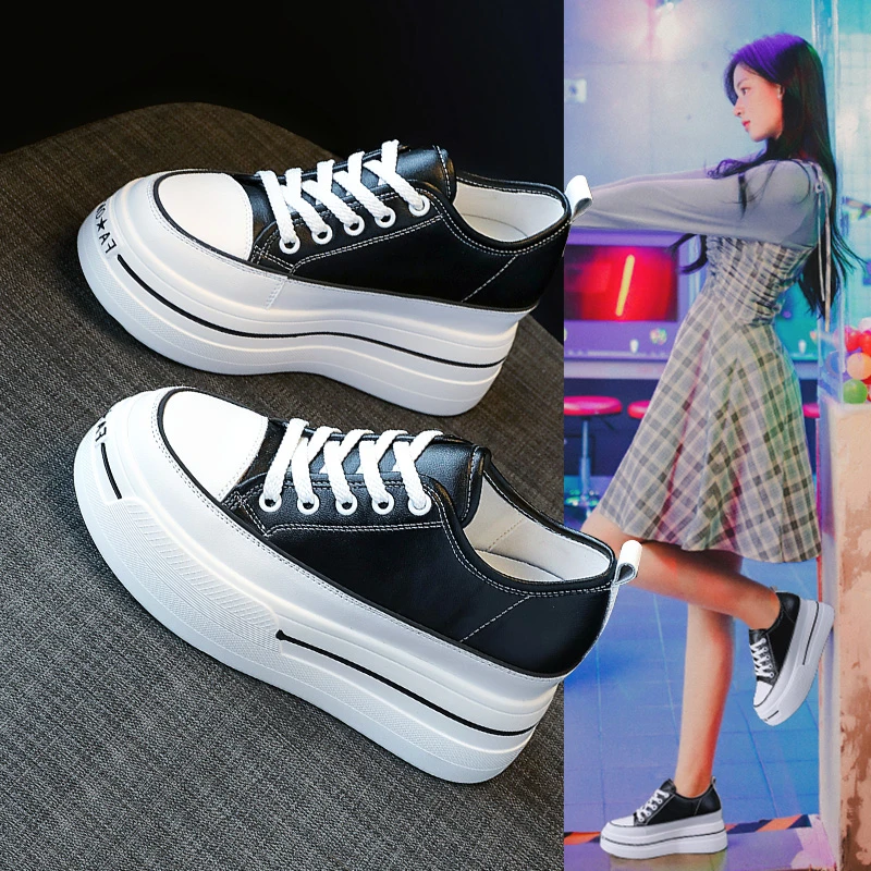 厚底小白鞋女夏季新款韩版百搭内增高运动休闲板鞋3026-2