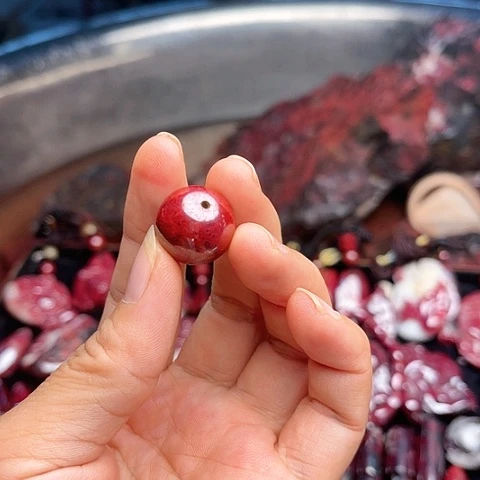 【闪购商品】天然辰砂风**静天然原矿朱砂珠子