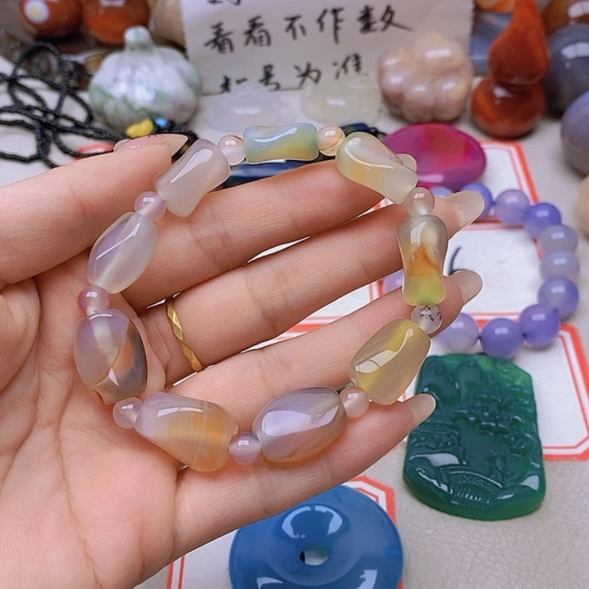 【闪购商品】未镶嵌玛瑙/玉髓珠宝半成品M****顺