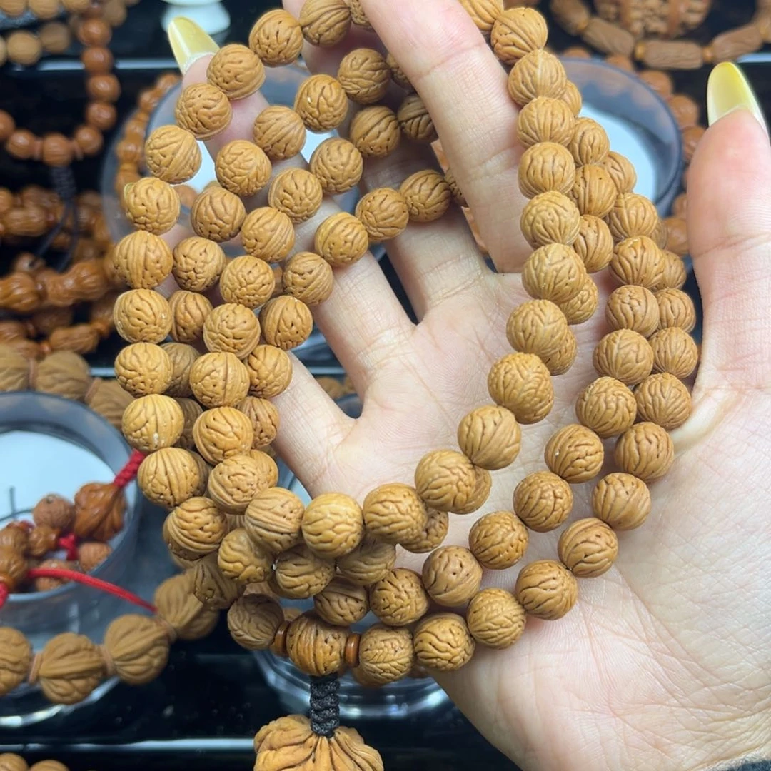 手串桃核桃核脖挂野生小脑纹