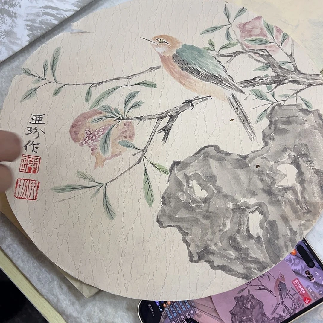 左***看国画国画纯手绘作品