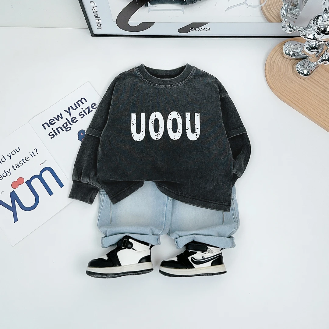 儿童中大童男童卫衣长袖2025新款春装潮童 BQ25185N 悠悠童话童装