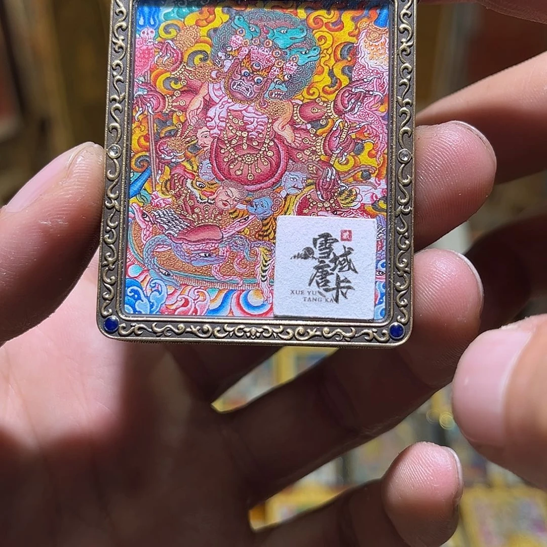 吊坠青海热贡纯手绘马头