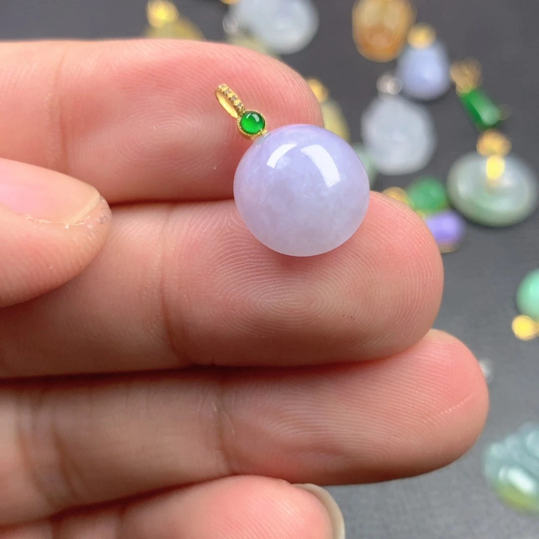 【闪购商品】颈饰18K金镶嵌翡翠翡翠