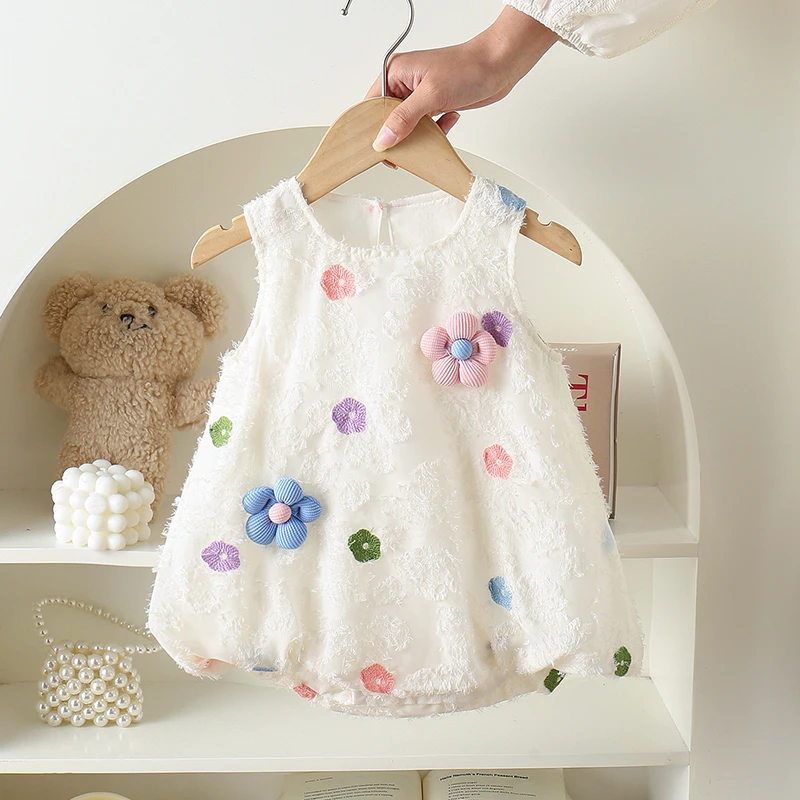 ZY婴儿包屁衣夏季公主哈衣花朵灯笼女宝宝包屁裙ZPX5225