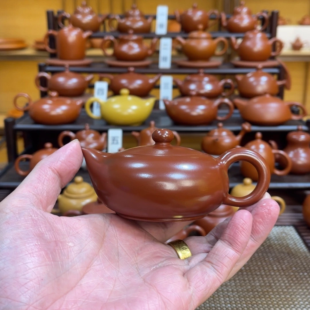 茶壶紫砂潮州手拉壶 红