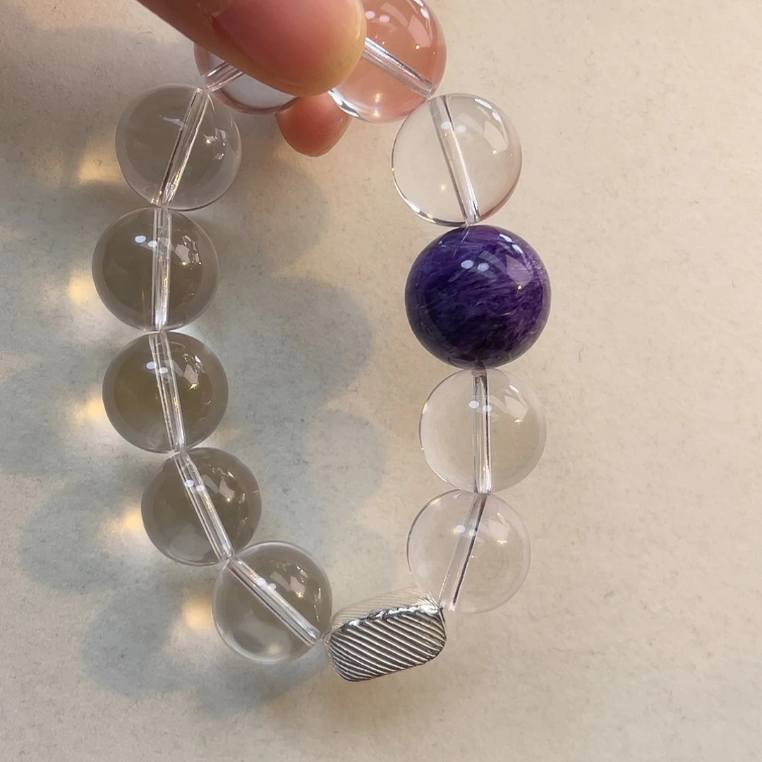 水晶手链银S925镶嵌设计款