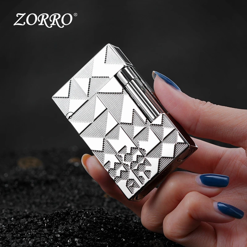 ZORRO佐罗ZL6朗声几何图打火机煤油侧滑送男生节日礼物高档时尚