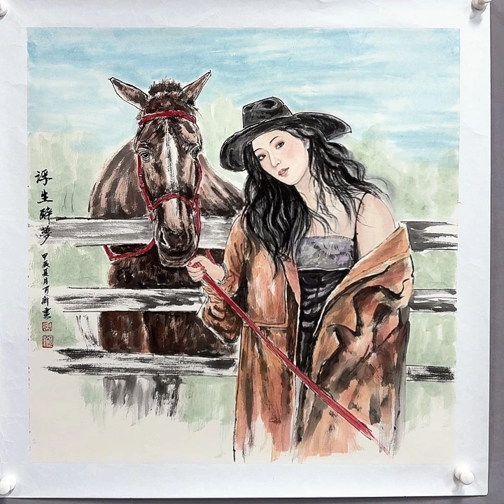 国画亲笔手绘放心去藏