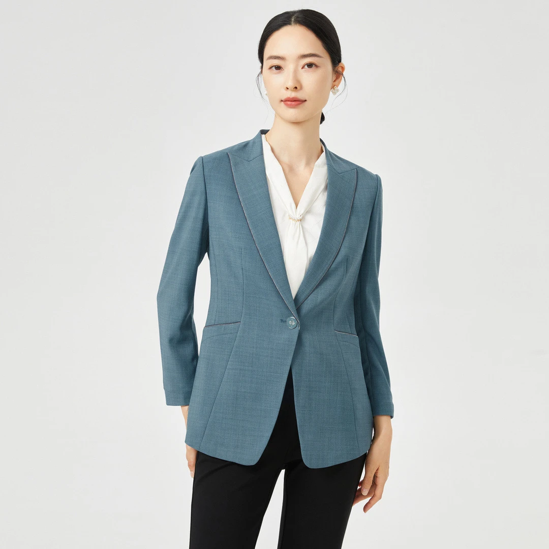 【婷婷专属】秋季职场松弛风商务通勤OL一粒扣西服外套女专柜同款