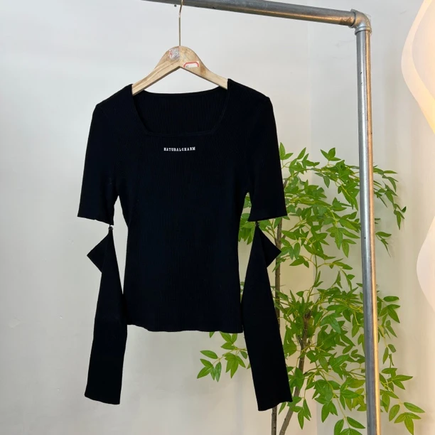 小语家c23310213M短袖针织衫含袖套