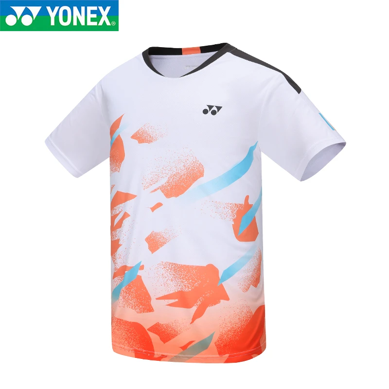 YONEX/尤尼克斯羽毛球服2024新款男女士速干运动短袖比赛训练T恤