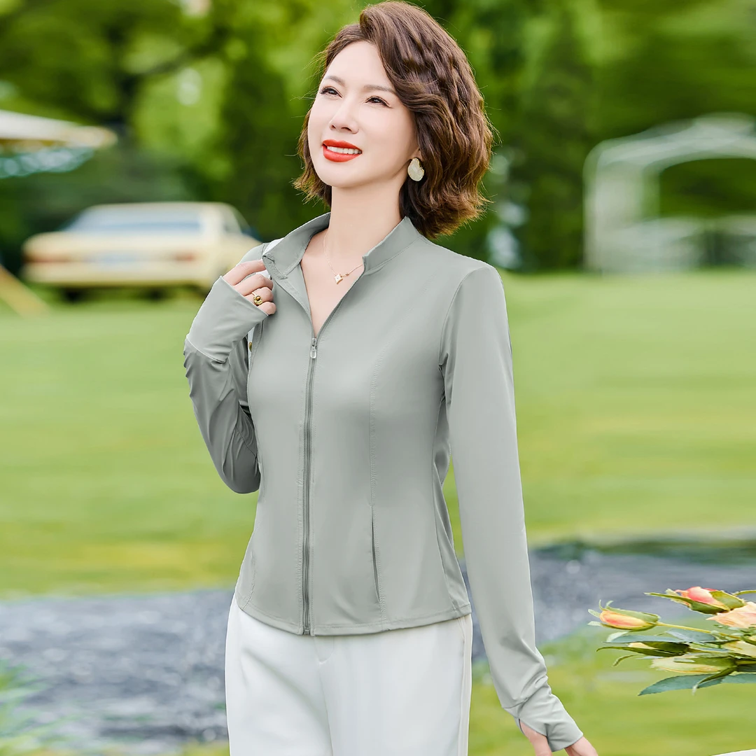 夏季防晒衣女2025新款防紫外线UPF50+防晒服双弧线显瘦健身瑜伽服