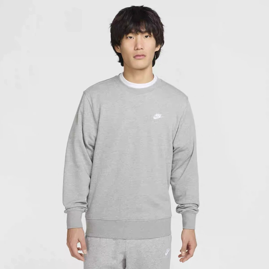 Nike耐克2025男子毛圈上衣新款圆领卫衣刺绣柔软FN3889-063