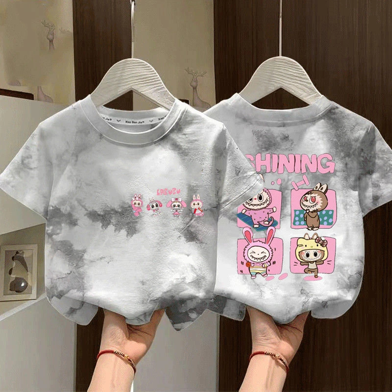 男童新款2025夏季新款中小童舒适百搭拉布布宽松宝宝可爱打低上衣