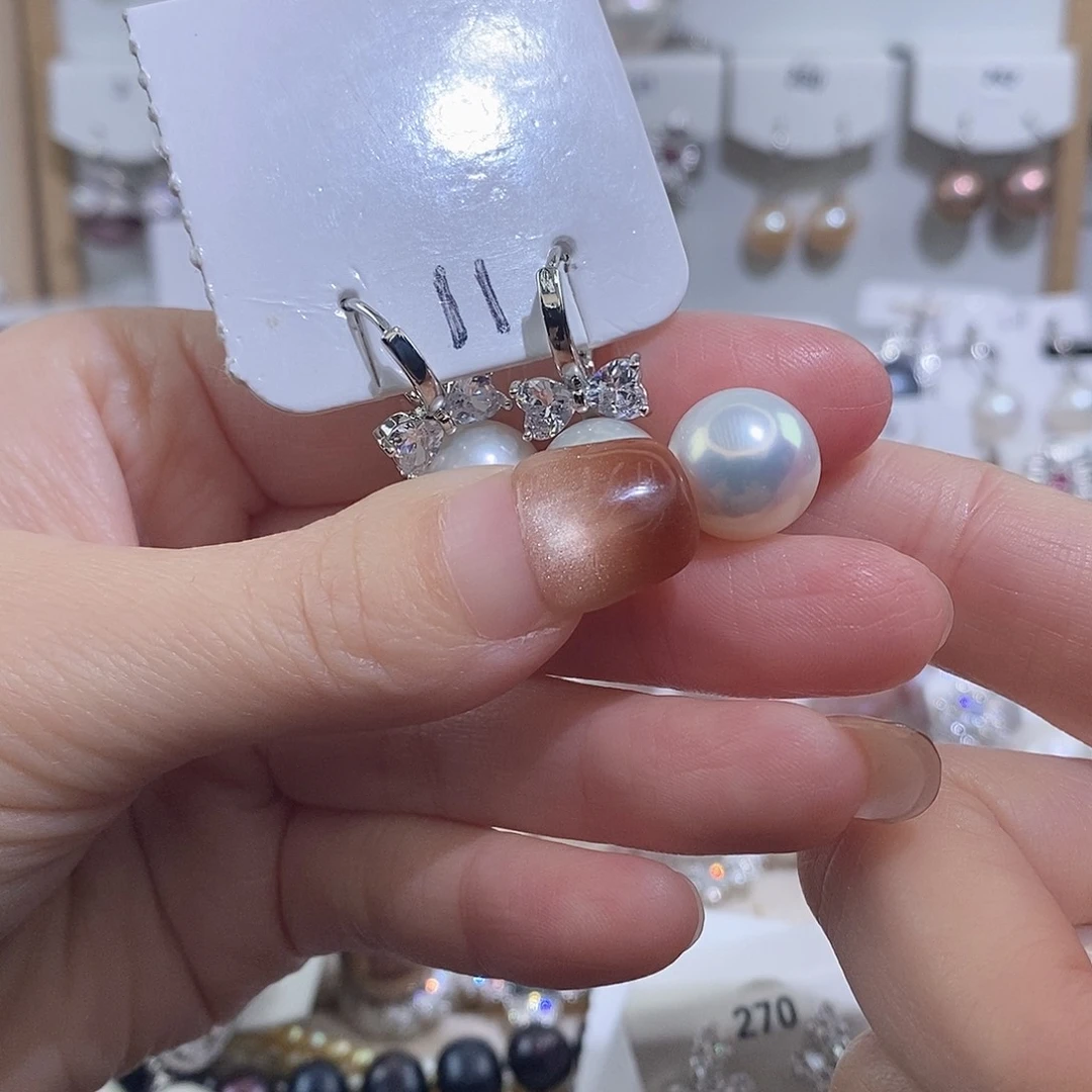 耳饰淡水珍珠未镶嵌w12