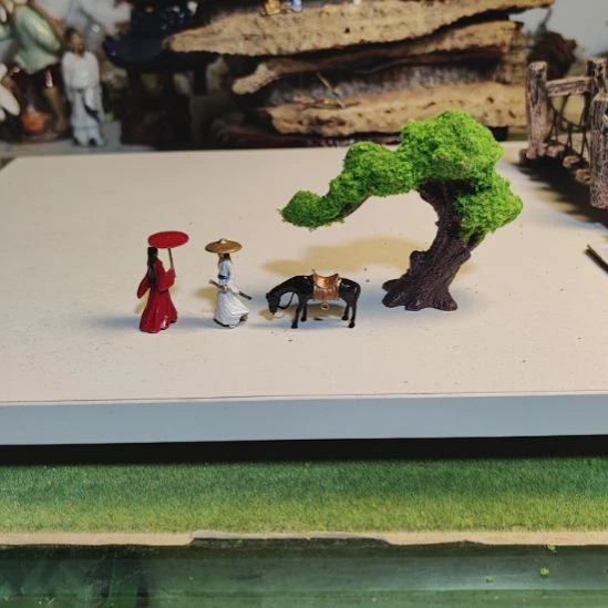 赵***倩黄铜摆件造景摆件造景