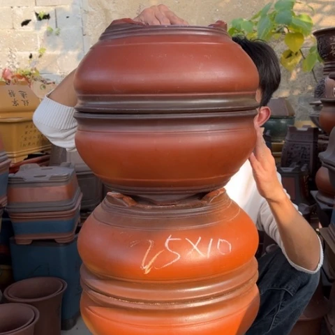 紫砂花盆特价包邮送盒