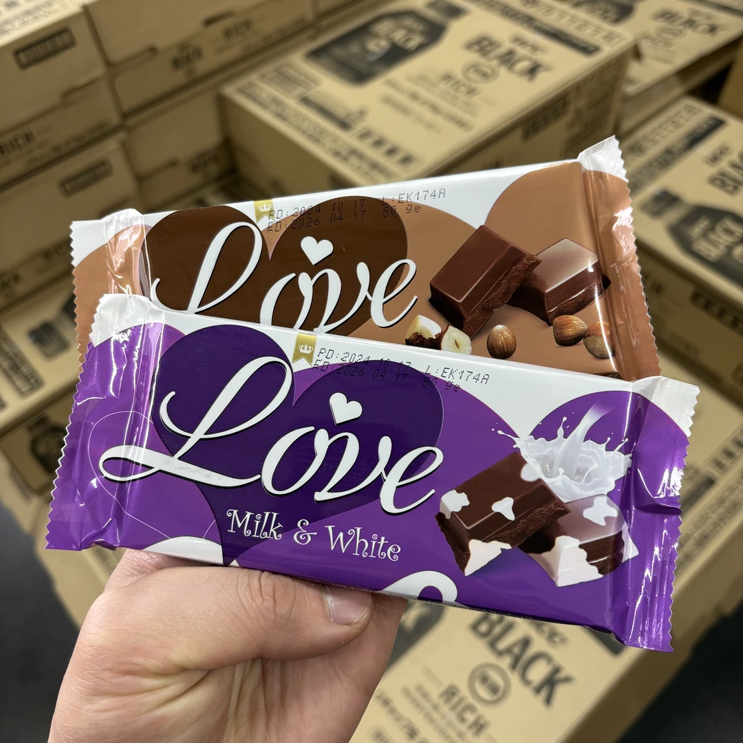 土耳其进口巧克力排块榛子牛奶味糖果新年情人节送女友礼物零食