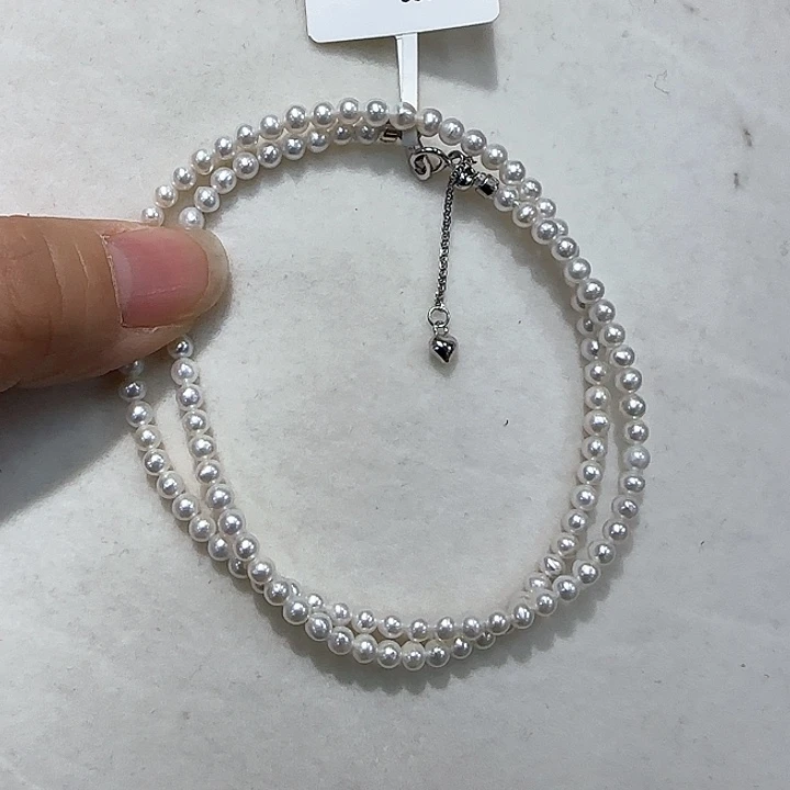 淡水珍珠颈饰银S925镶嵌