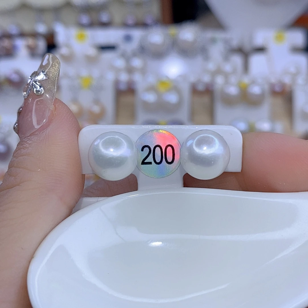 耳饰淡水珍珠银S925镶嵌