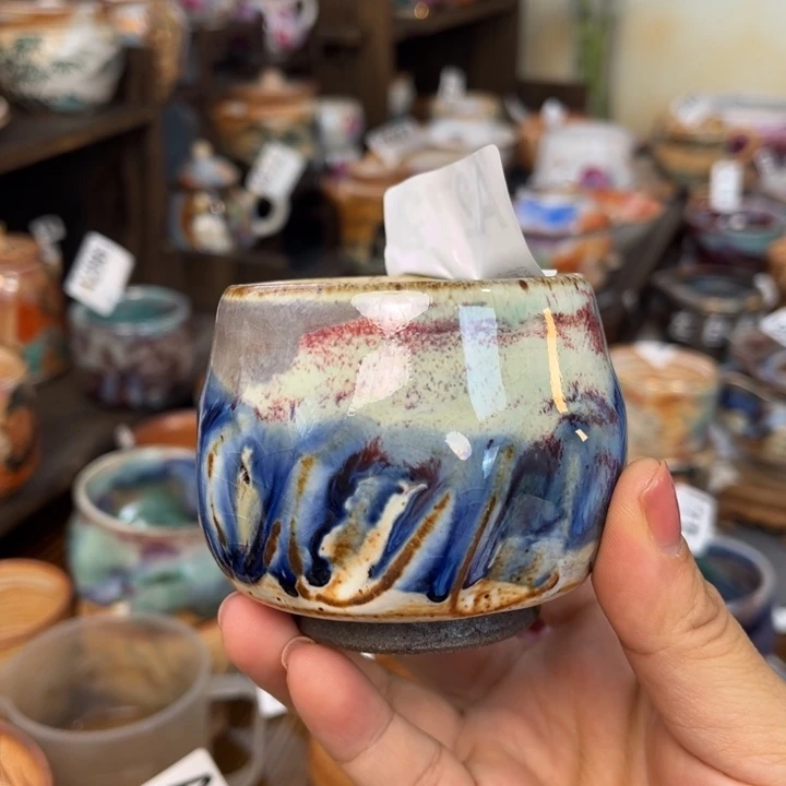 全手工柴烧志野杯272