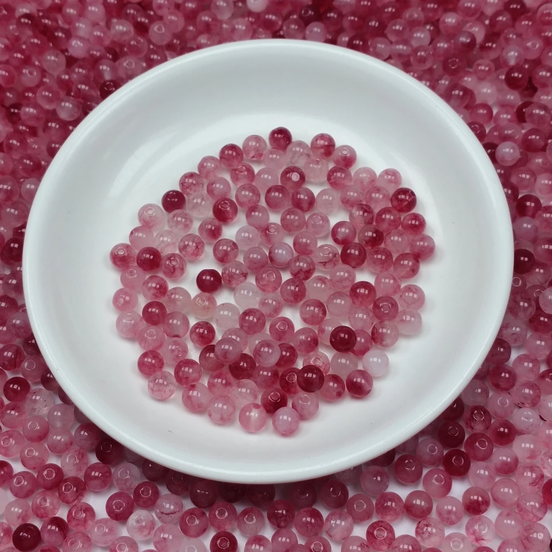 散珠W3276卢比莱粉碧玺6MM*40颗