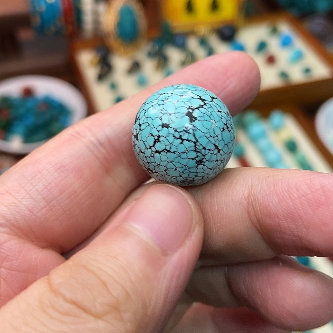 绿松石未镶嵌珠宝奇石19.5mm