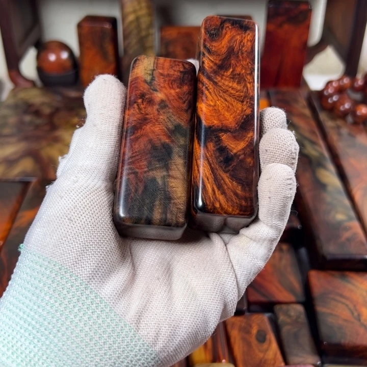 交趾黄檀手把件2个