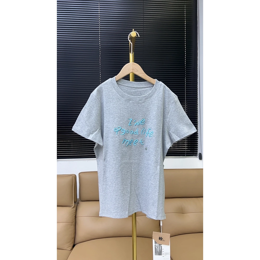 品牌原单女款短袖T恤——灰色系列——F062-F071