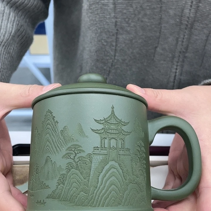茶杯紫砂紫砂新绿