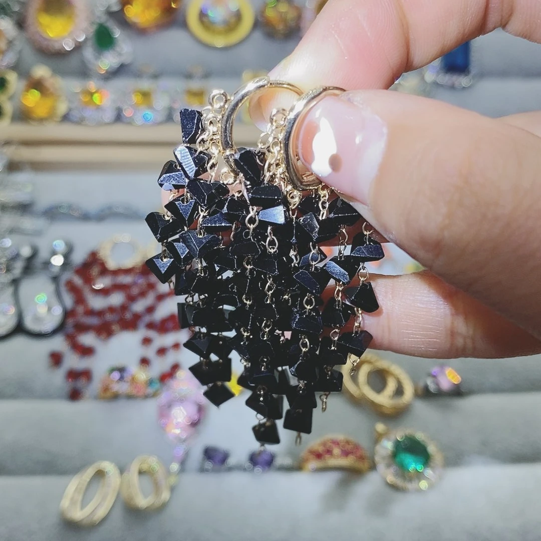 【闪购商品】托帕石耳饰银S925镶嵌