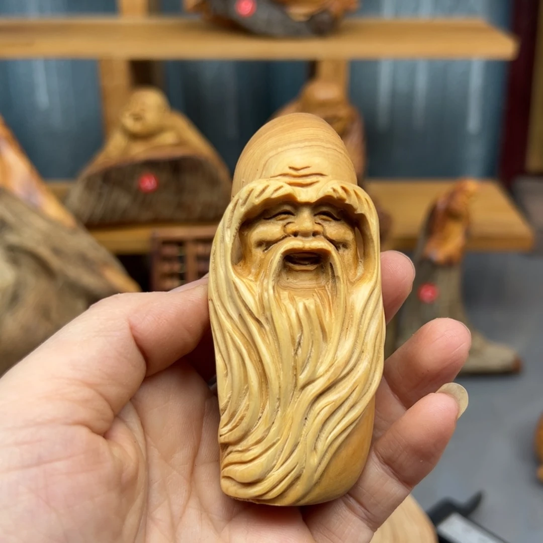 和***贵柏木崖柏木摆件手把件，
