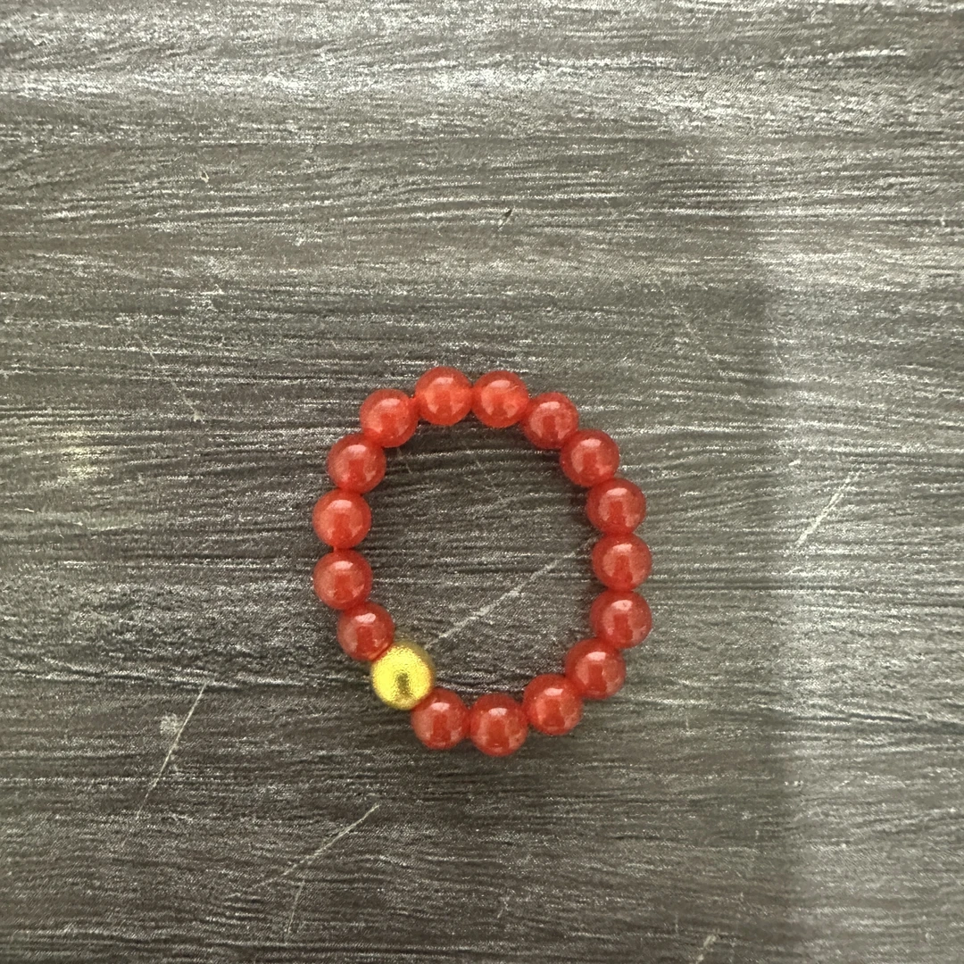 时尚百搭南红设计款戒指J13