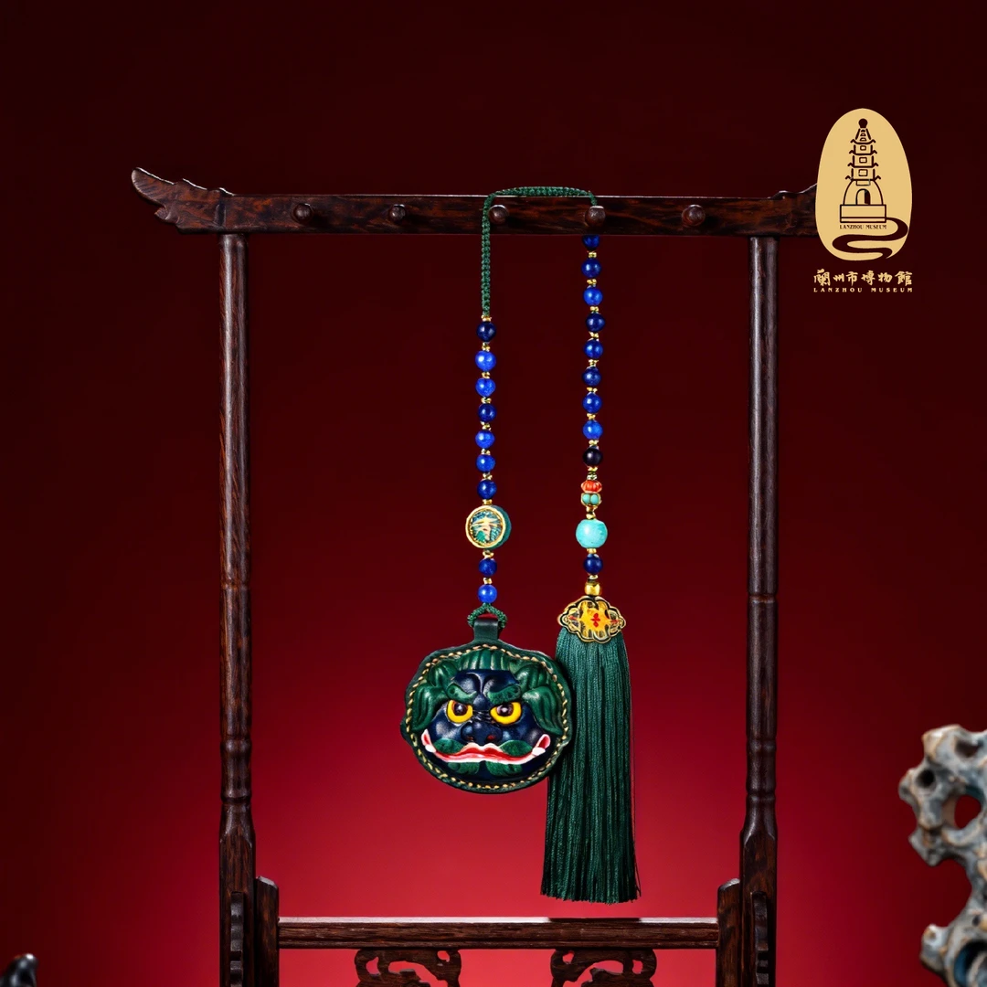 兰州市博物馆文创 原创 兰小五手工皮雕挂链精美文创周边纪念品