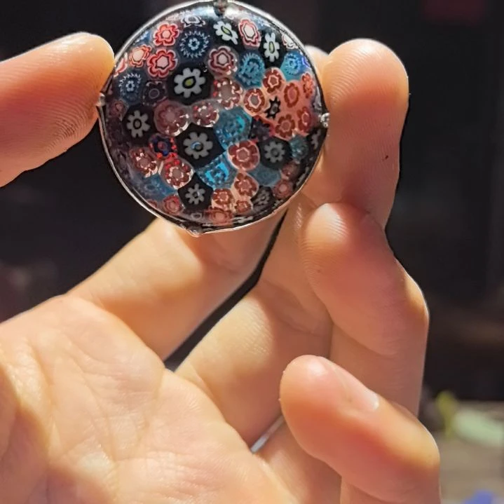 静***物不锈钢千花琉璃吊坠