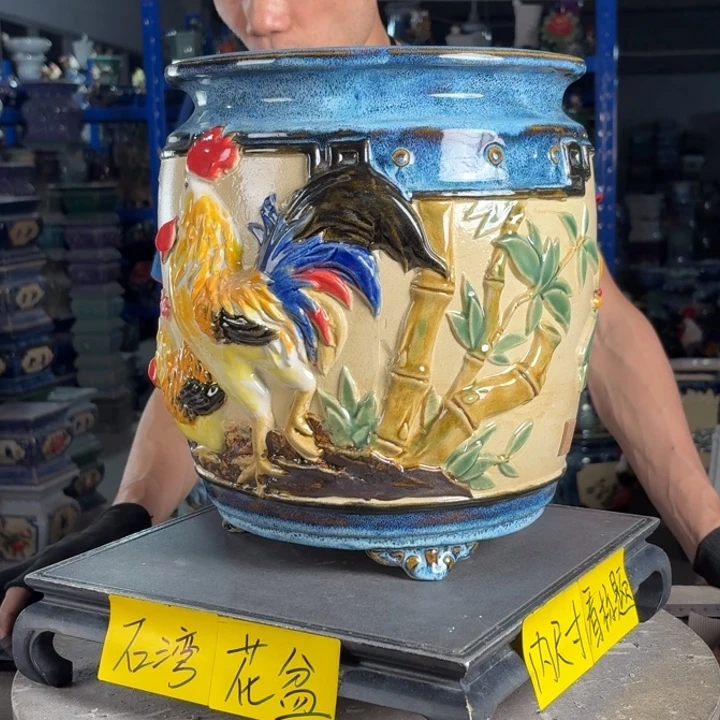 一风堂石湾花盆 内20*27