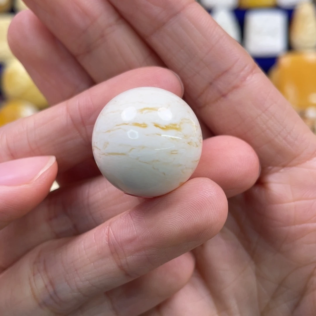 蜜蜡裸石未镶嵌琥珀蜜蜡珠子卡22.7mm