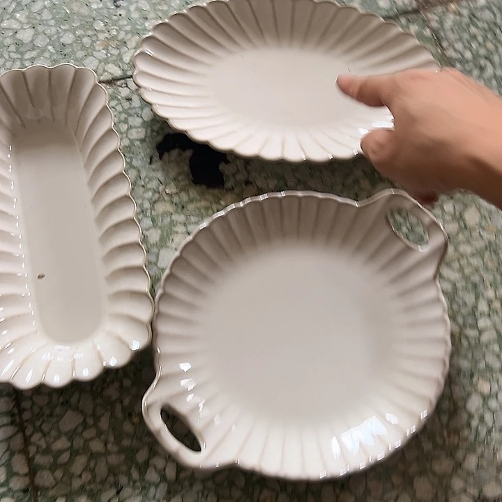 瓷片默认瑕疵商品贝壳3件