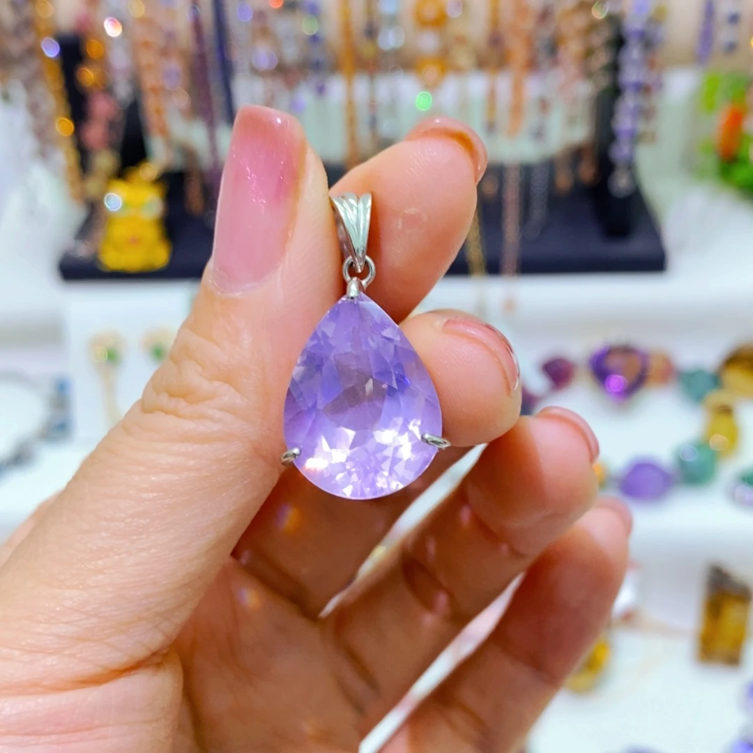 吊坠(赠链)银S925镶嵌紫晶