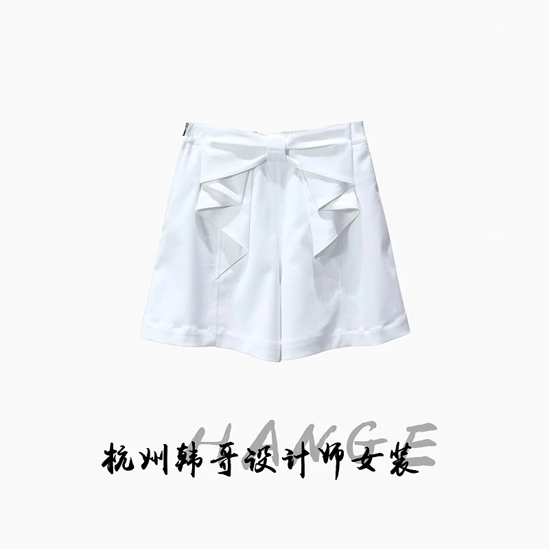 【韩哥女装】小众欧版设计师高定系列月光白时尚A字重工短裤9171-H4